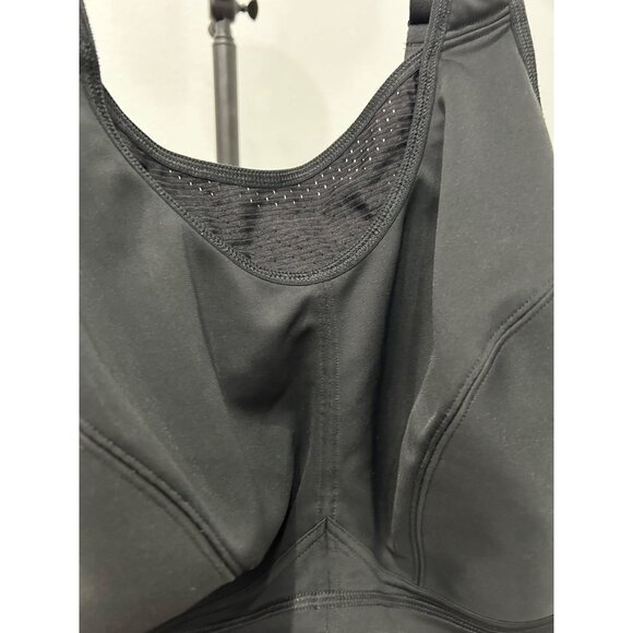 Glamorise Sport Elite Performance Black Sports Bra Hook Eye Back Closure Sz 50G - Picture 4 of 10